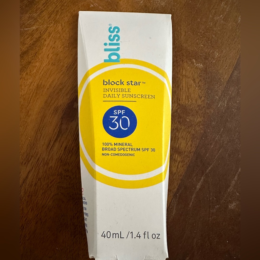 Bliss block star invisible daily sunscreen SPF 30 NEW‎